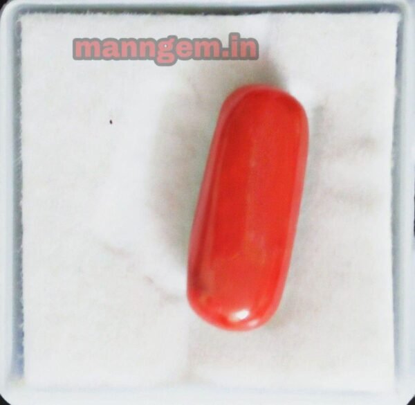 6.92 Ratti 6.30 CT Natural Red Coral (Munga) Real Moonga Gemstone/Birthstone for Men and Women - Image 2