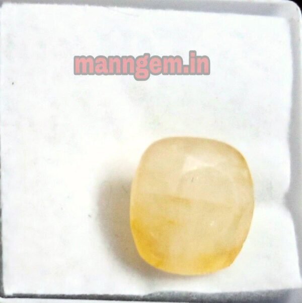 8.07 Ratti 7.35 CT Yellow Sapphire-Pukhraj Stone for Men and Women - Image 2