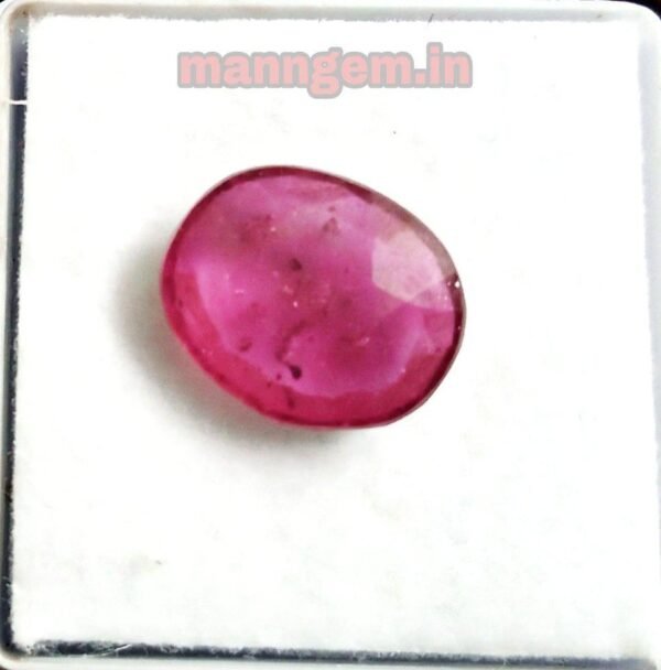 6.31 RATTI 5.75 CT Ruby Stone Manik Stone Certified Natural Loose Gemstone - Image 2