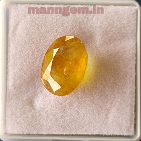 7.05 RATTI Yellow Sapphire Pukhraj Gud Transparency Stone - Image 2